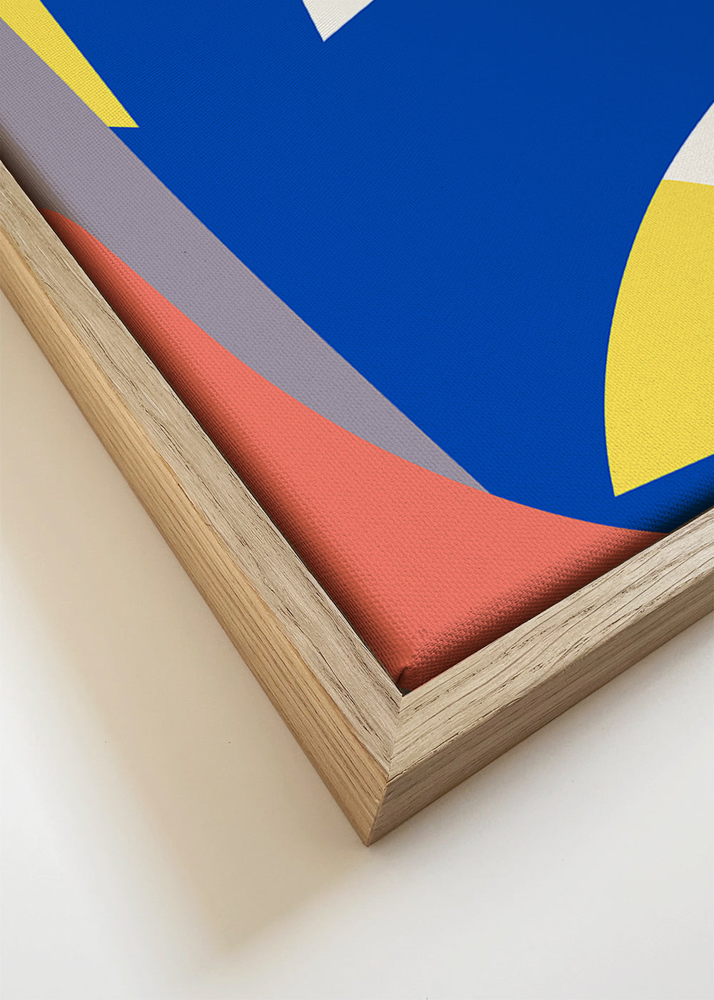 Plakat geometryczny z organicznymi niebieskimi formami