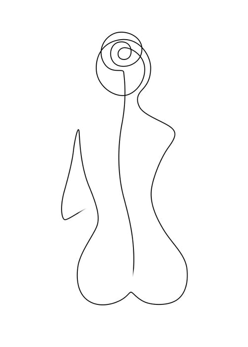 Ilustracja kobieca jedną linią