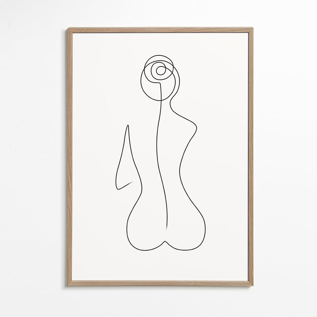 Ilustracja kobieca jedną linią