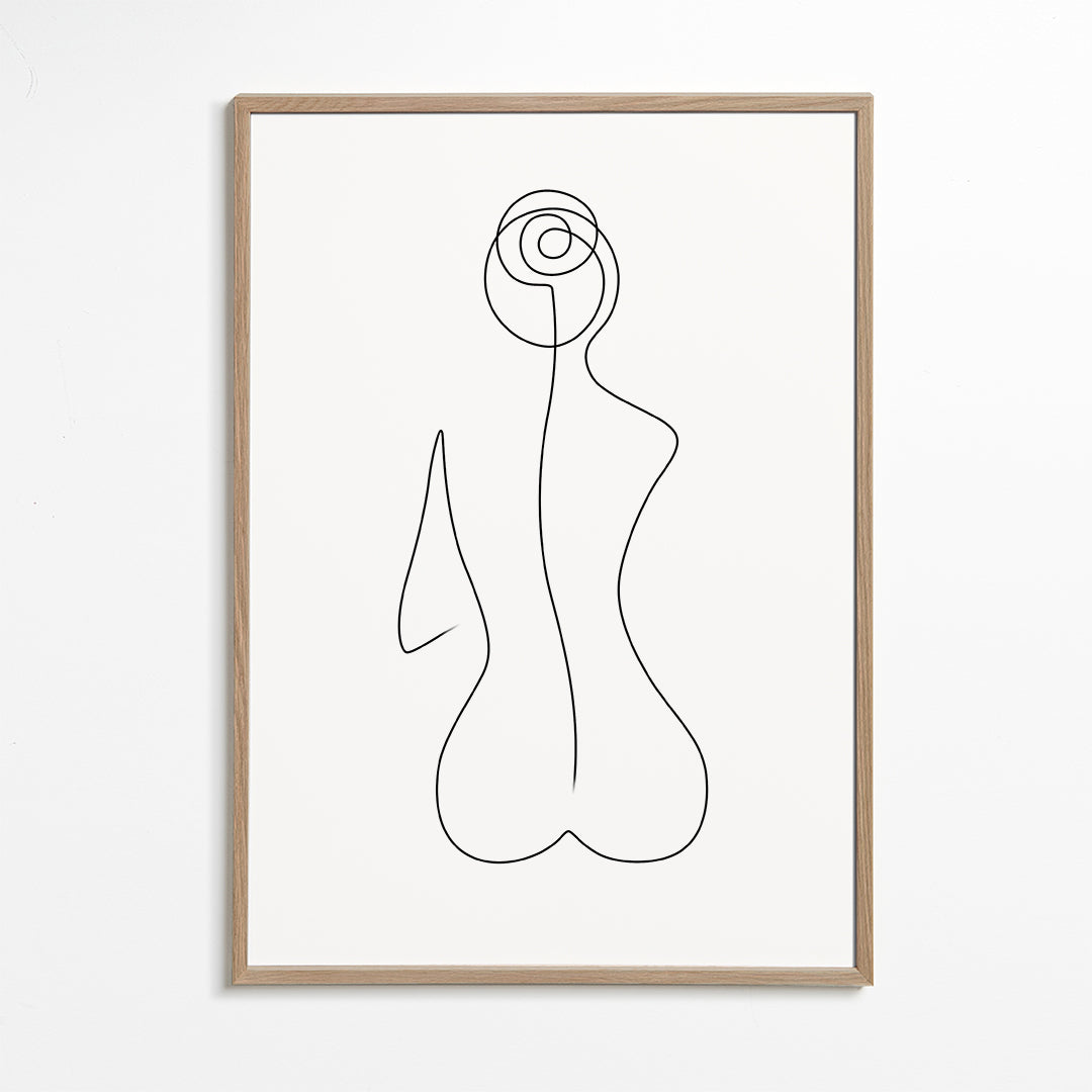 Ilustracja kobieca jedną linią