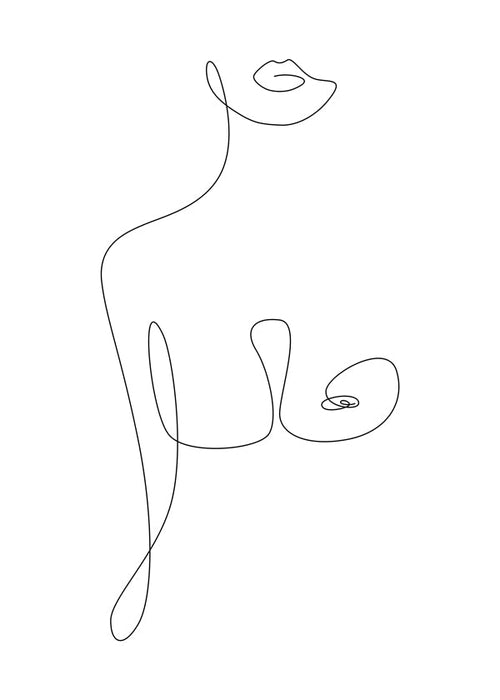 Minimalistyczna ilustracja postaci jedną linią