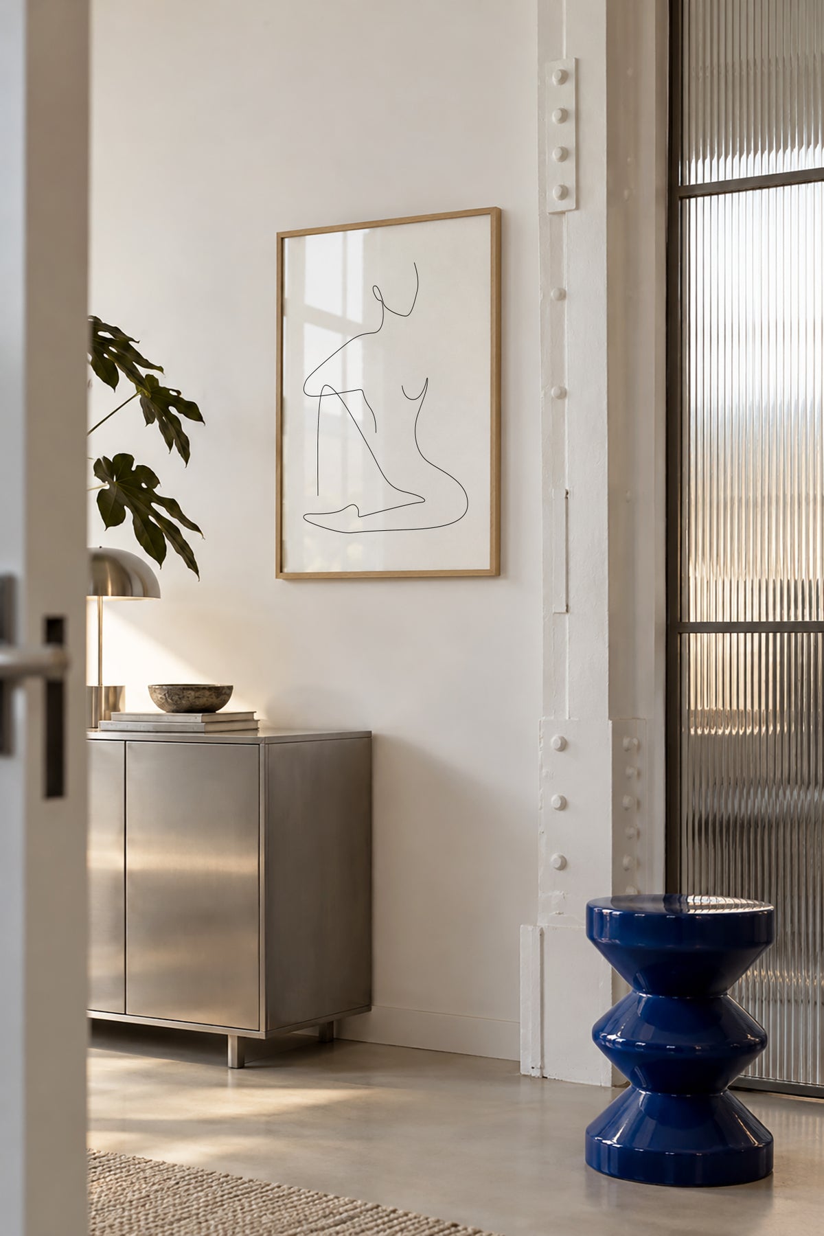 Restful - Framed poster in an interior