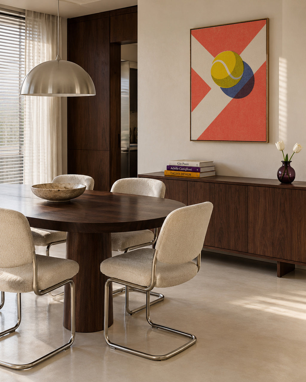 BALLS / Tennis (Clay Court) - Framed canvas in an interior