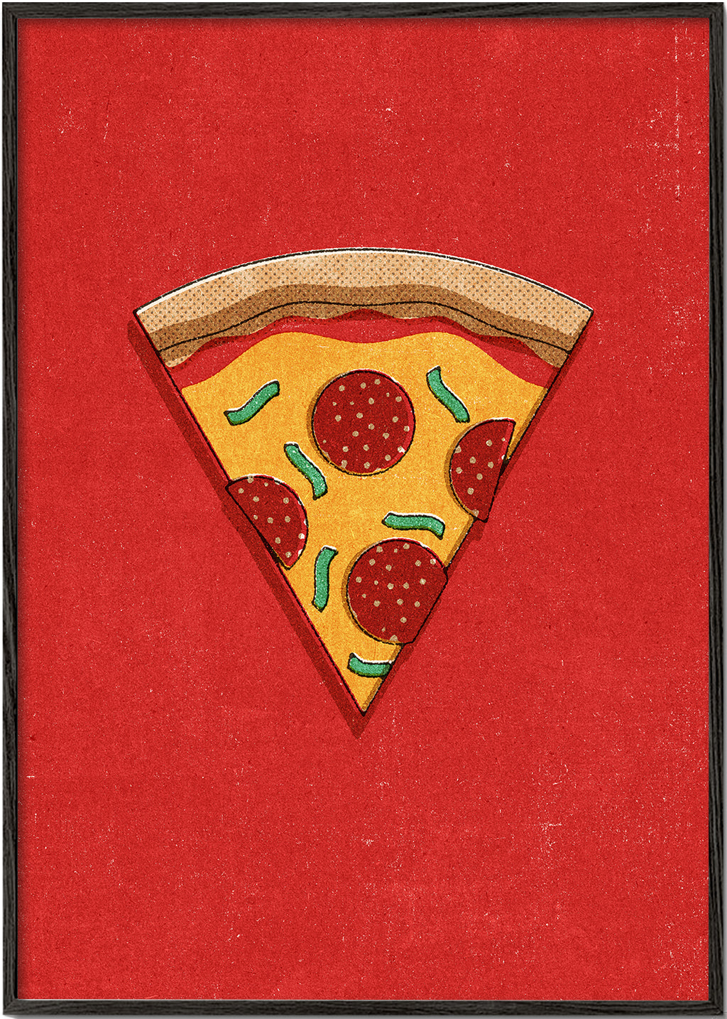 Sztuka do kuchni: ilustrowany kawałek pizzy
