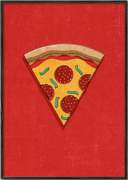 Sztuka do kuchni: ilustrowany kawałek pizzy