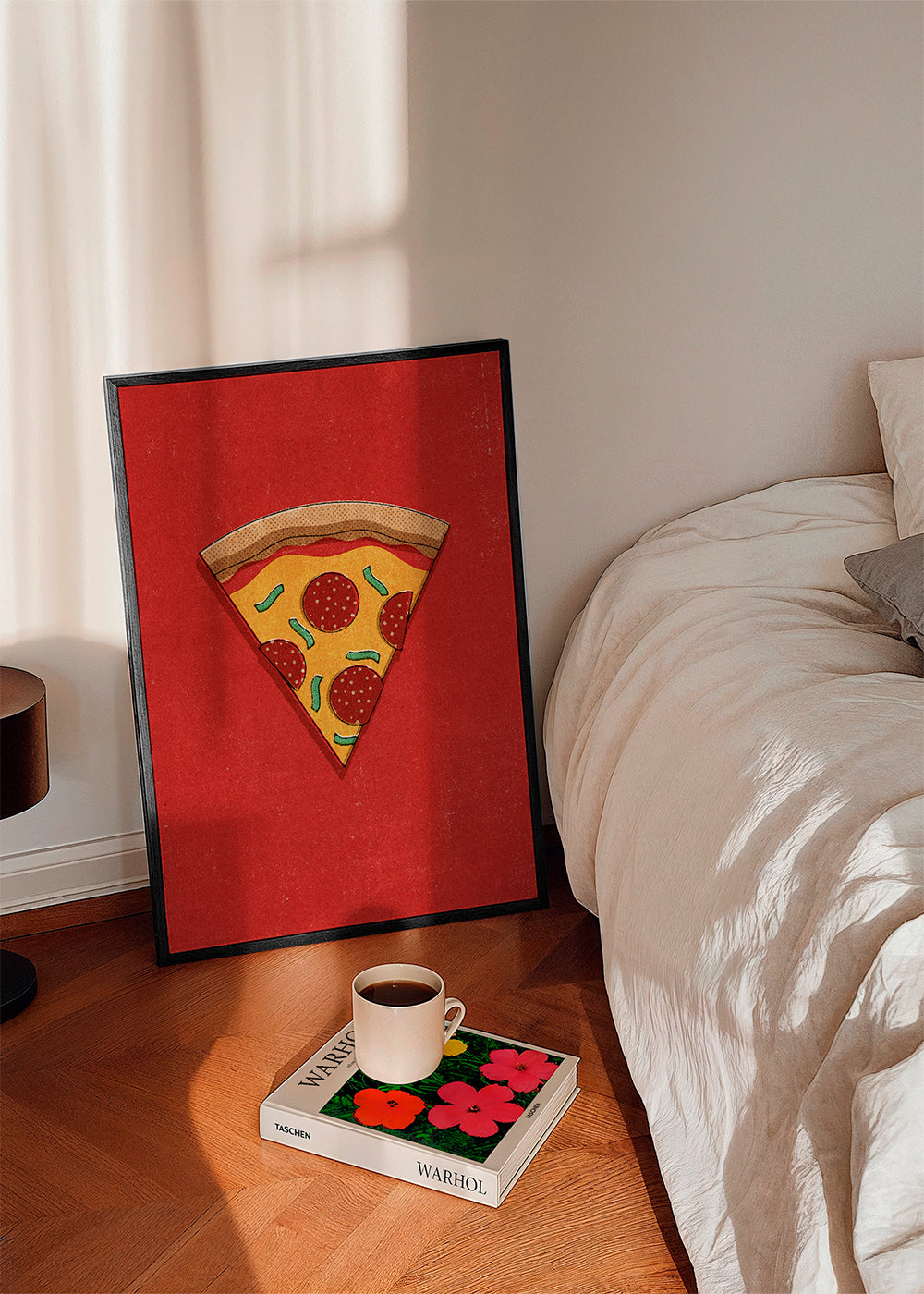 Sztuka do kuchni: ilustrowany kawałek pizzy