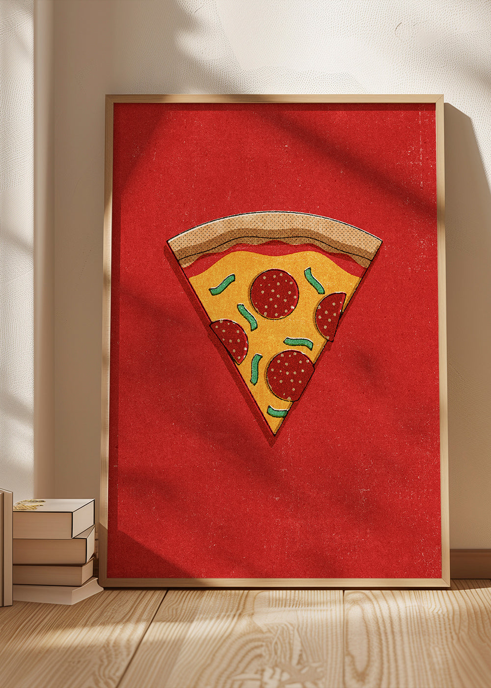 Sztuka do kuchni: ilustrowany kawałek pizzy