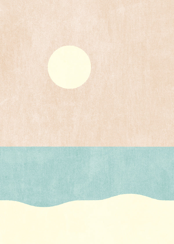Minimalistyczny pejzaż plażowy