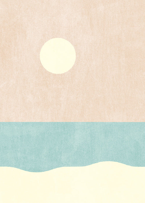 Minimalistyczny pejzaż plażowy