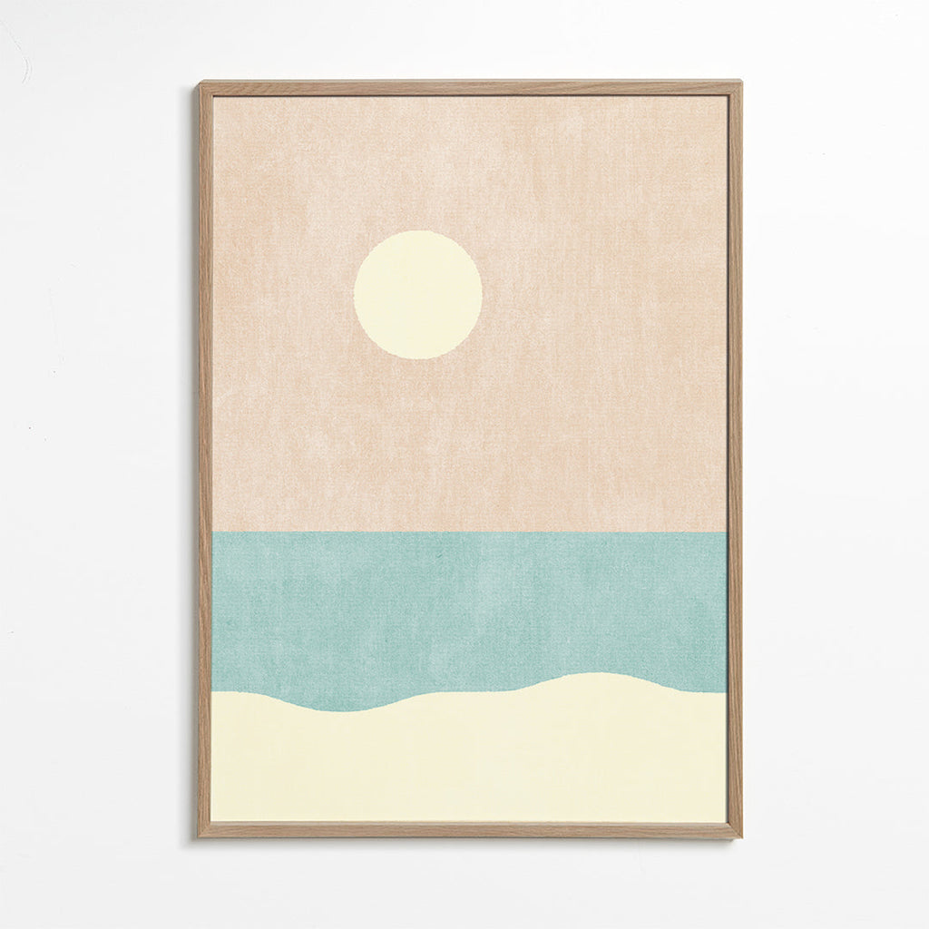 Minimalistyczny pejzaż plażowy