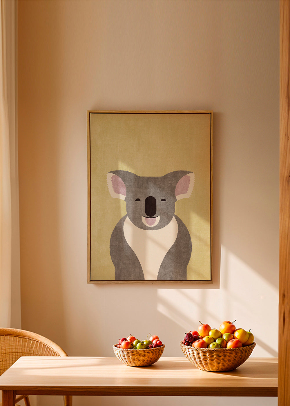 Plakat dziecięcy koala uśmiechnięty