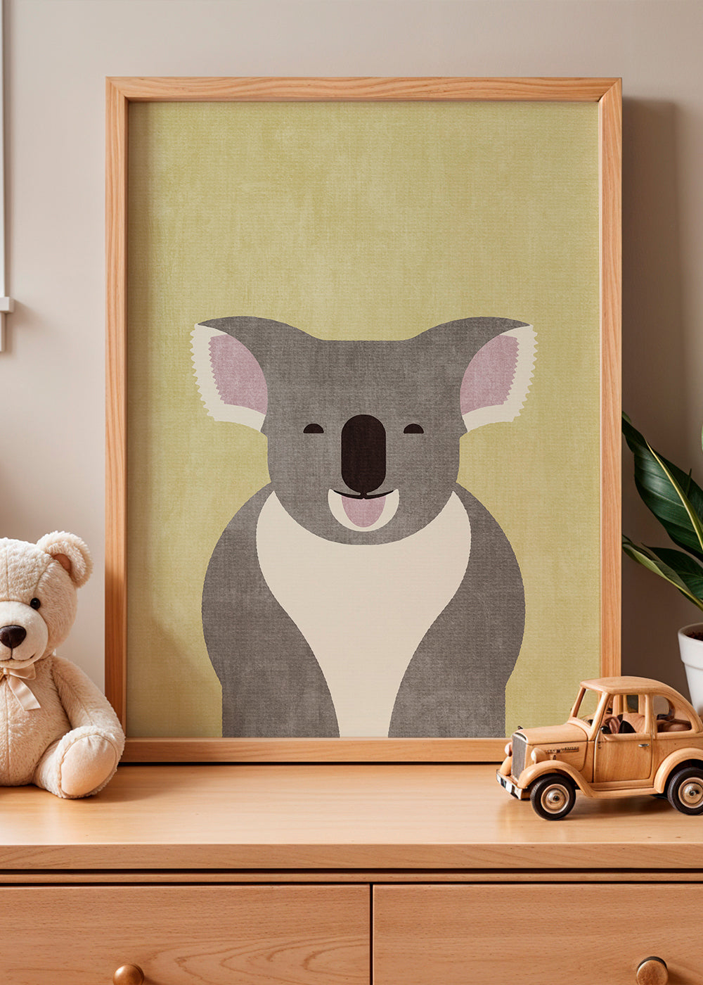 Plakat dziecięcy koala uśmiechnięty