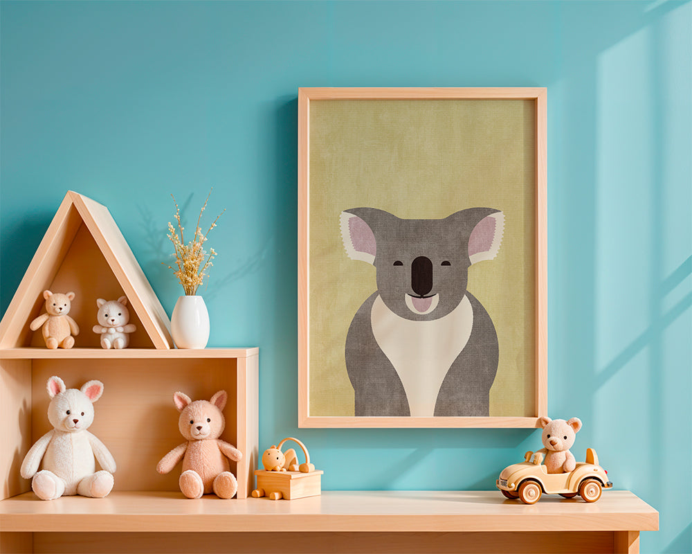Plakat dziecięcy koala uśmiechnięty