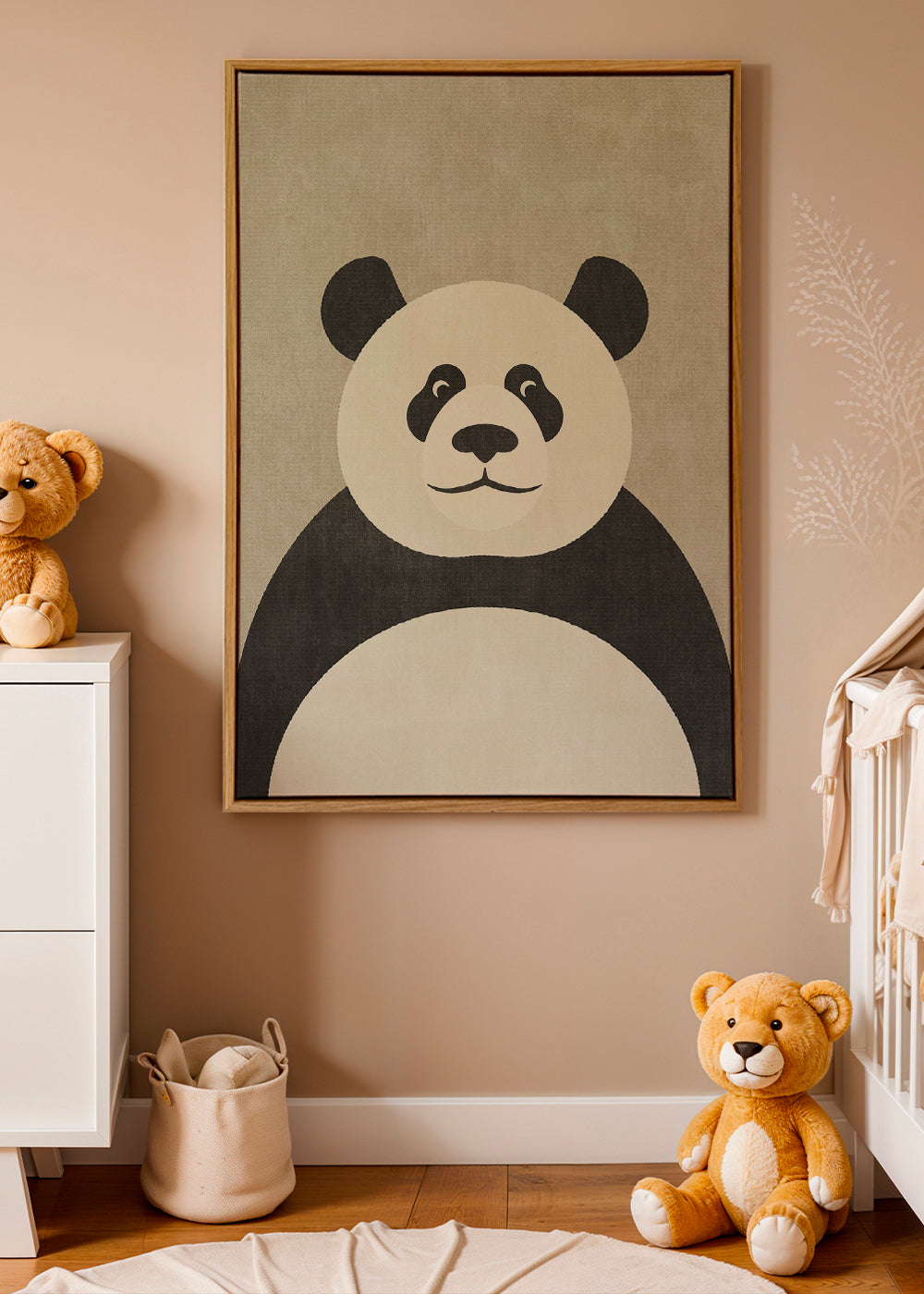 Plakat panda minimalistyczny do pokoju dziecka