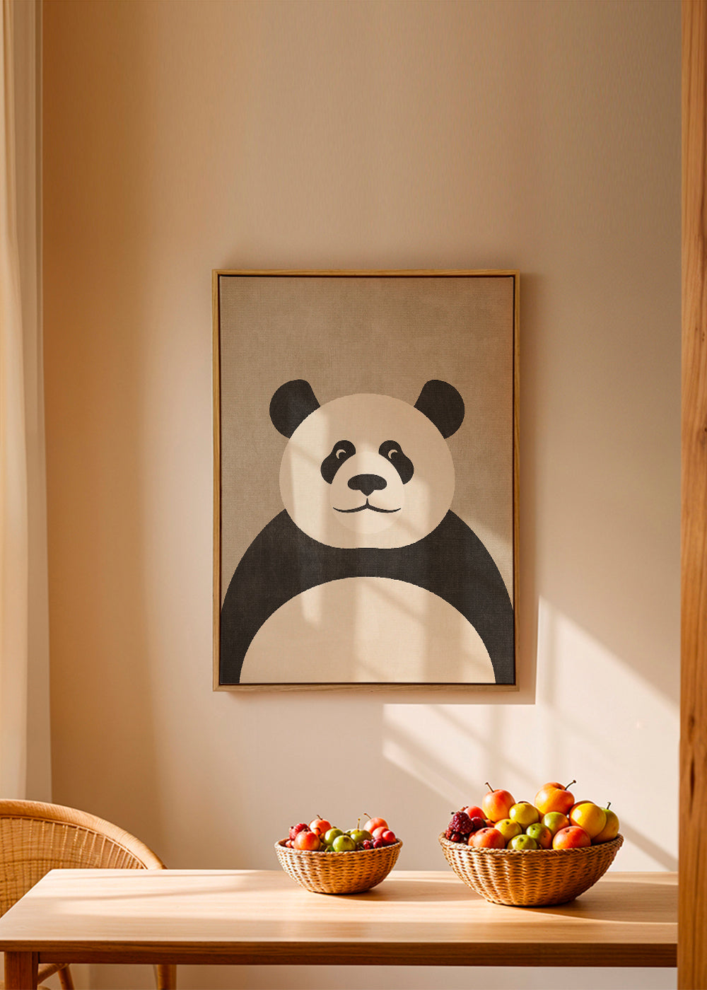 Plakat panda minimalistyczny do pokoju dziecka