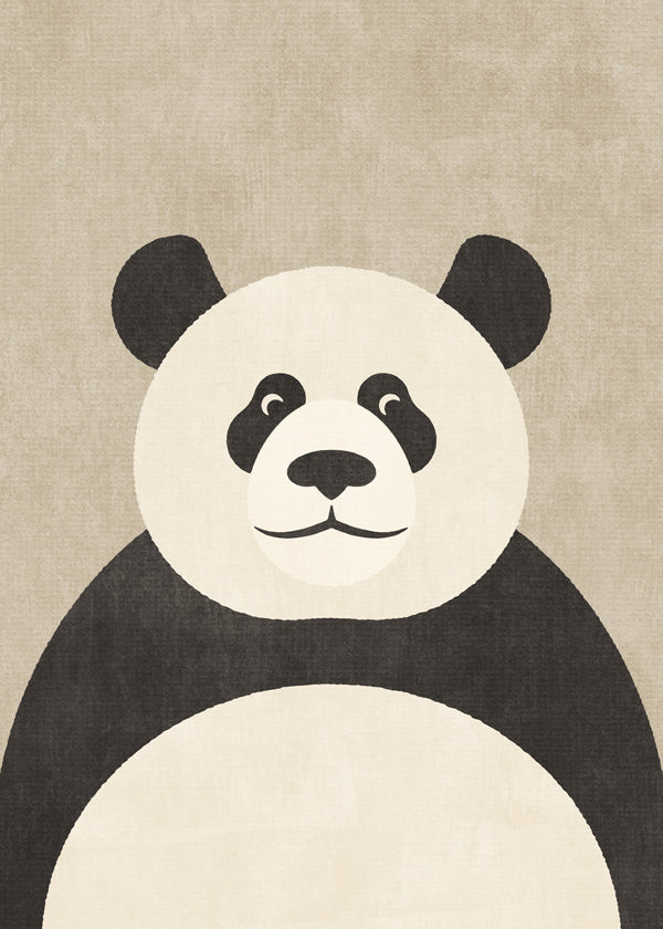 Plakat panda minimalistyczny do pokoju dziecka