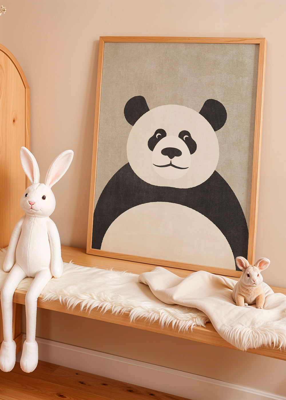 Plakat panda minimalistyczny do pokoju dziecka