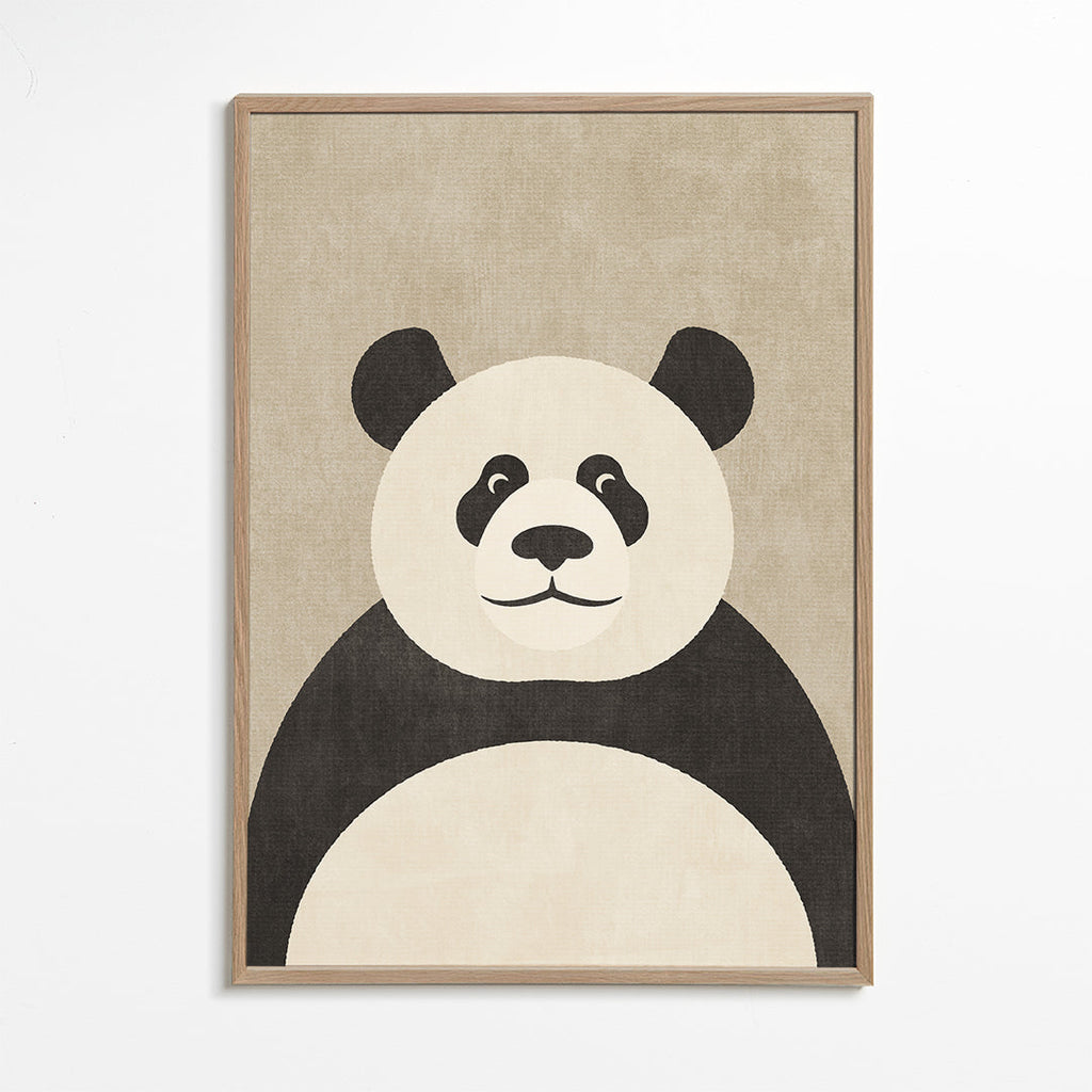 Plakat panda minimalistyczny do pokoju dziecka