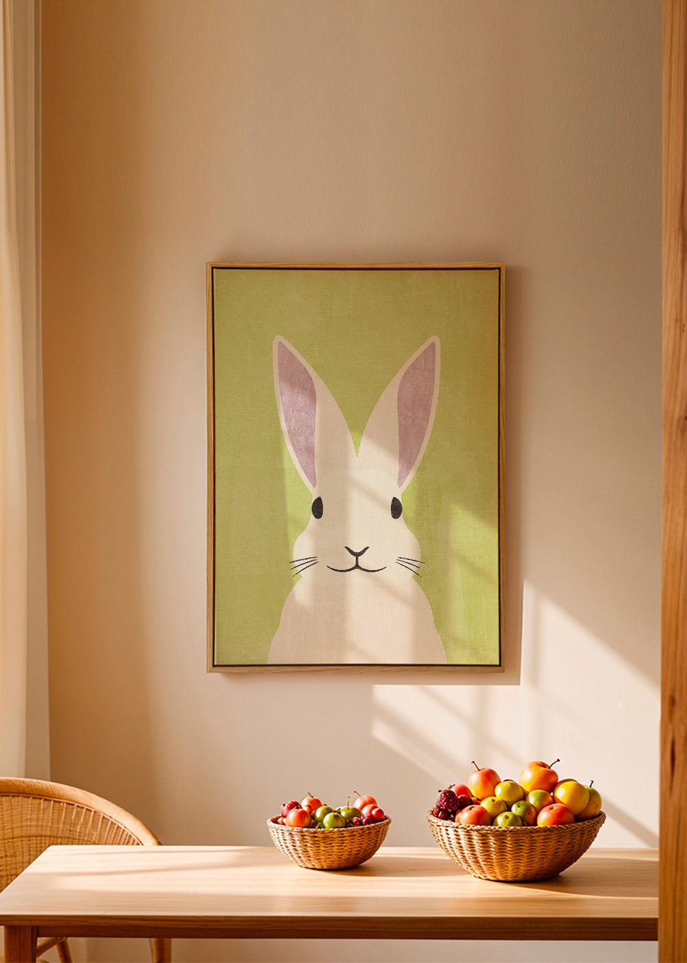 Ilustracja królika w pastelowych kolorach
