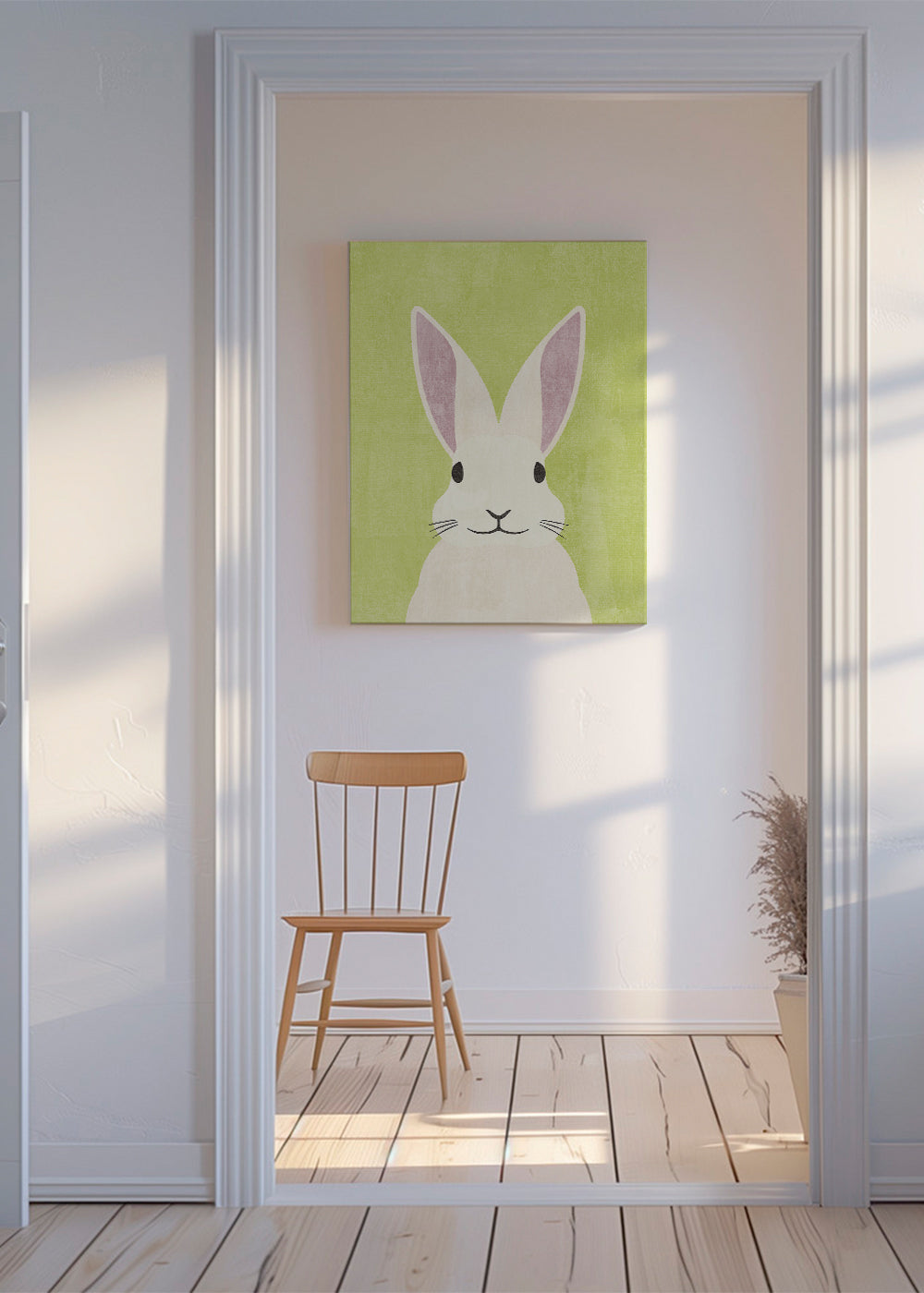 Ilustracja królika w pastelowych kolorach