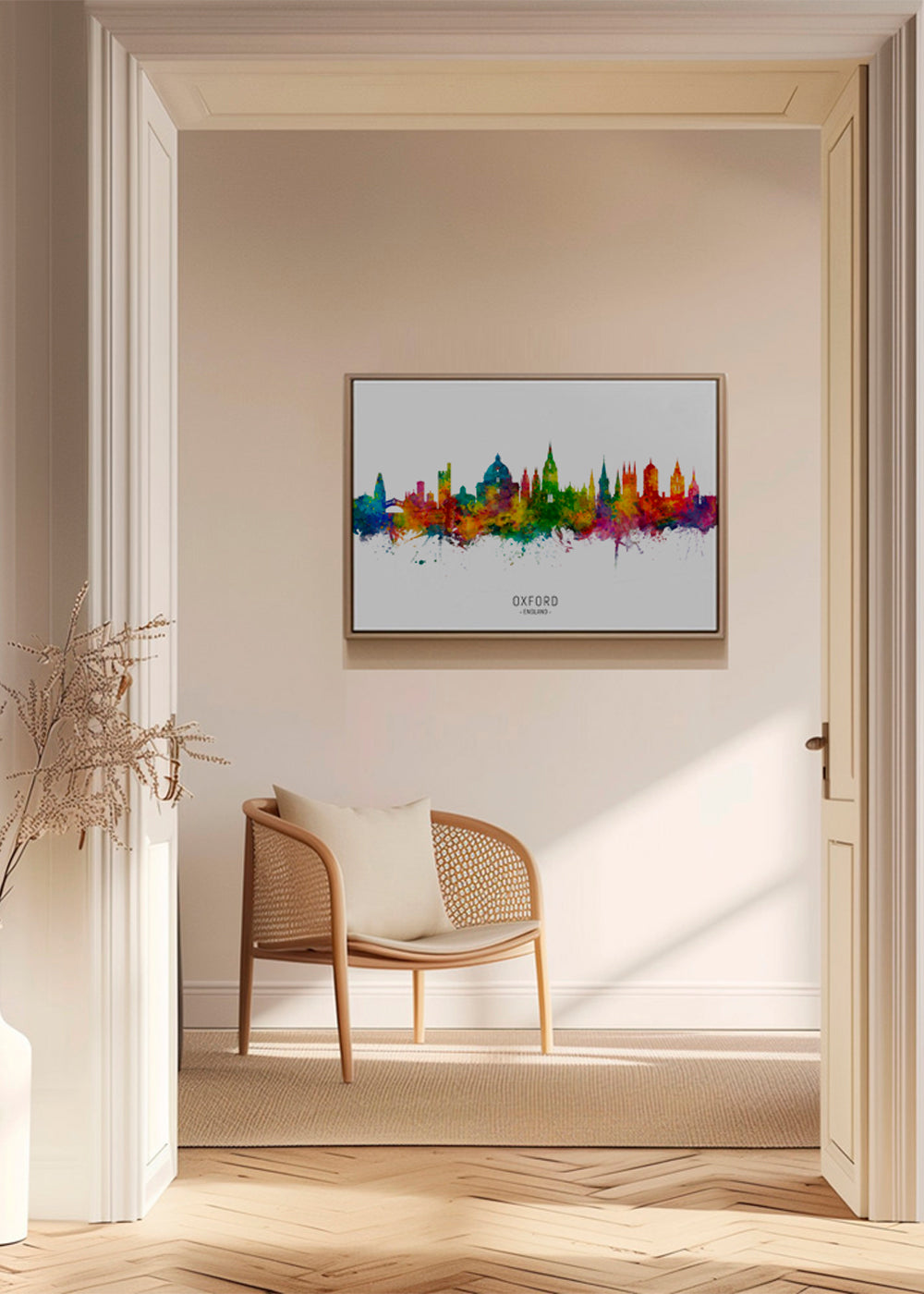 Plakat miasta Oxford kolorowy