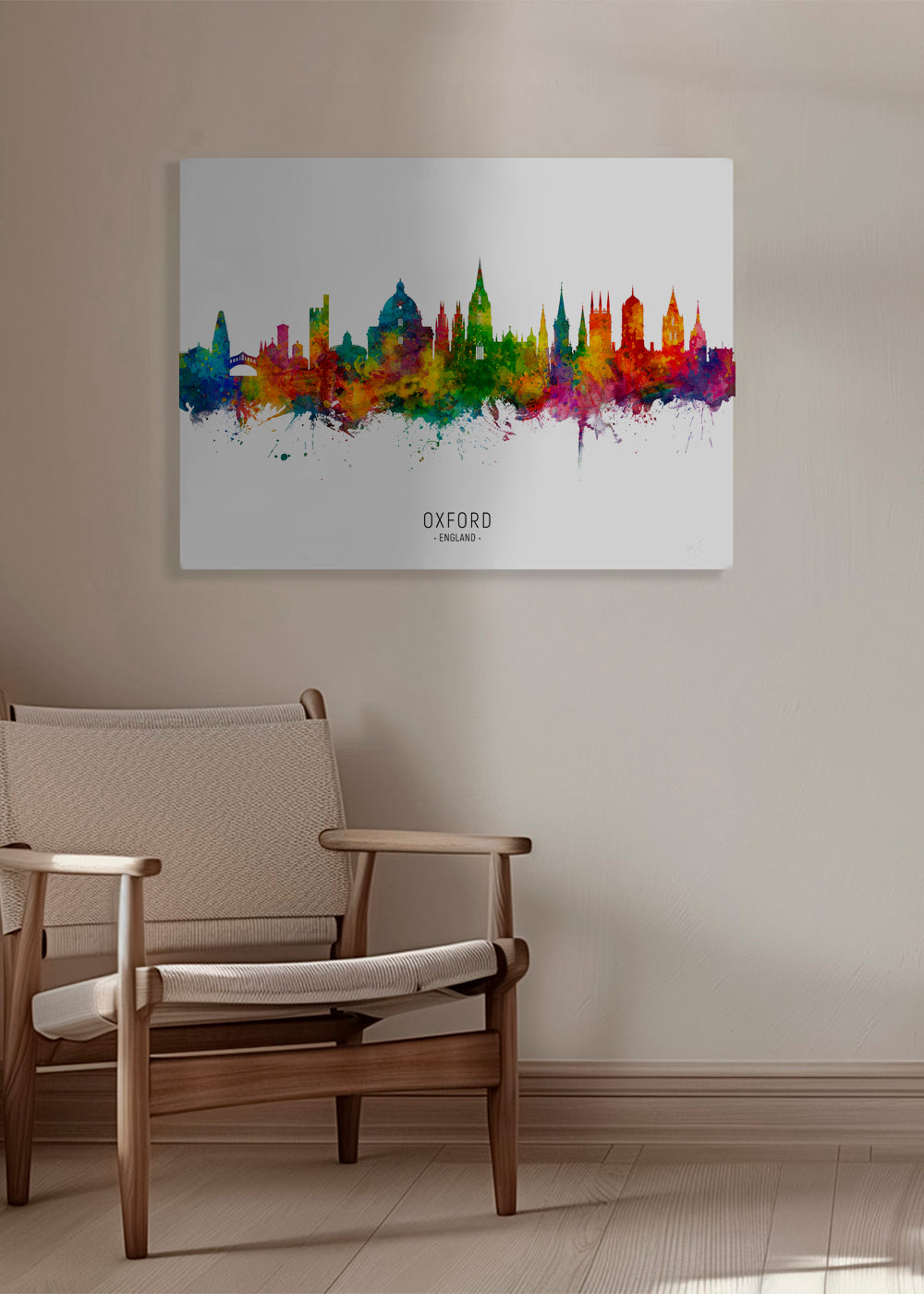Plakat miasta Oxford kolorowy