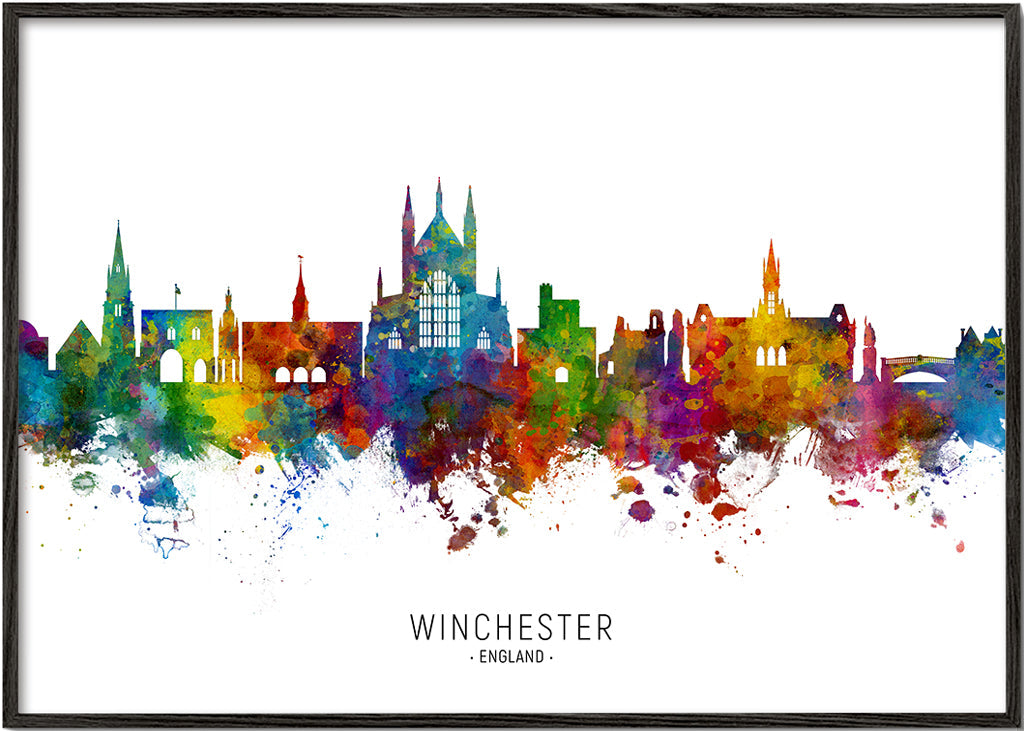 Sztuka miast Panorama Winchester w wielokolorze