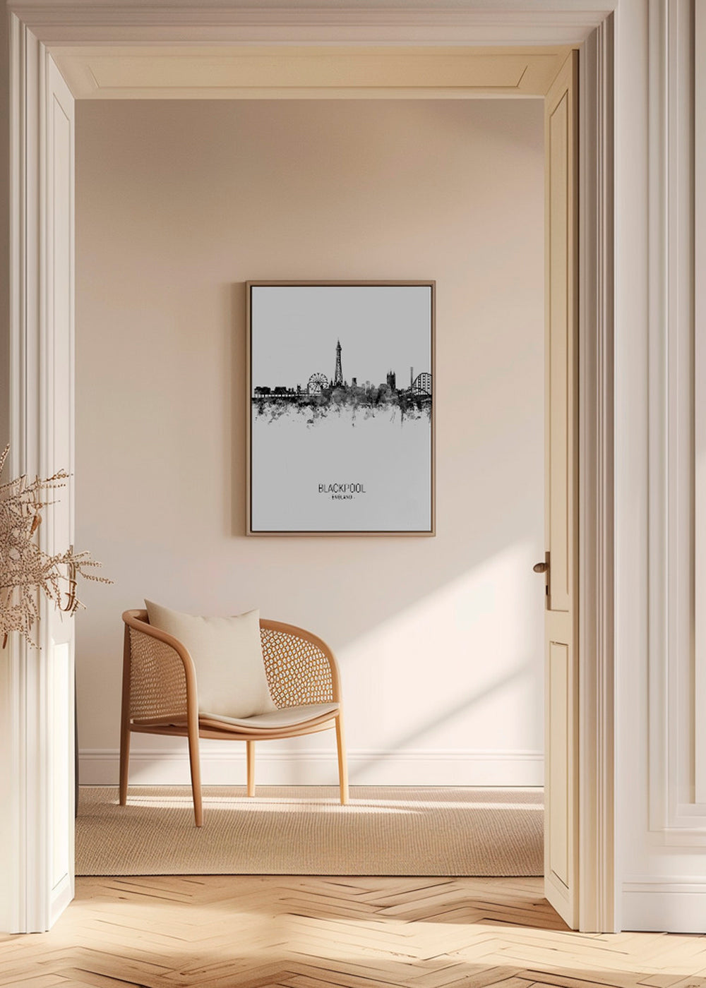 Sztuka do kuchni Blackpool skyline tusz