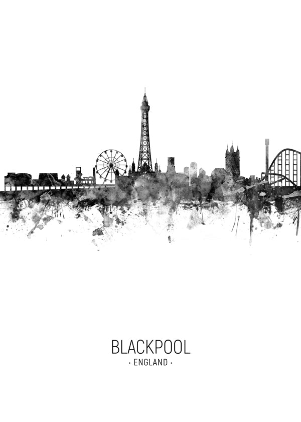 Sztuka do kuchni Blackpool skyline tusz