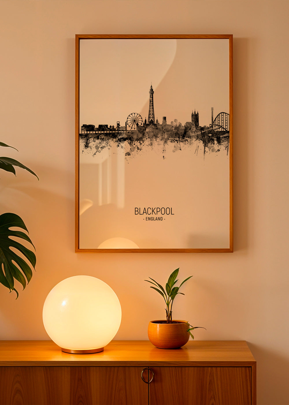 Sztuka do kuchni Blackpool skyline tusz