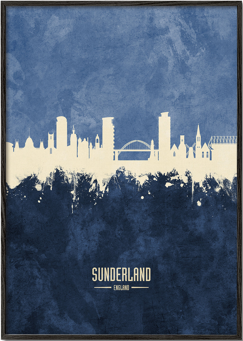 Sztuka do kuchni Sunderland sylwetka niebieska