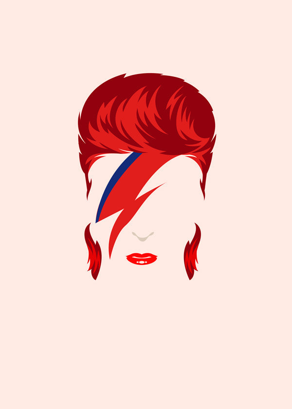Ilustracja pop portret z motywem błyskawicy
