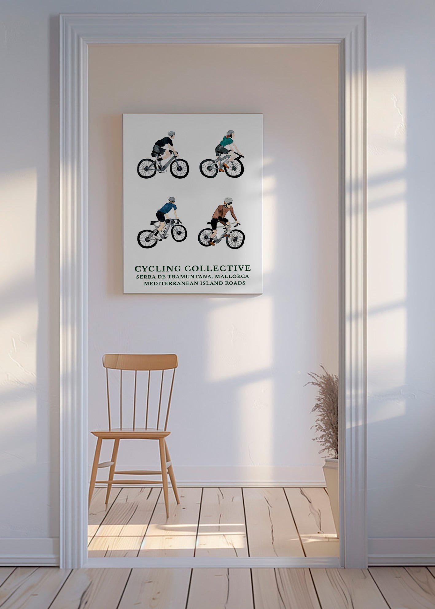 Cuadro sportowy Mallorca rowerzyści