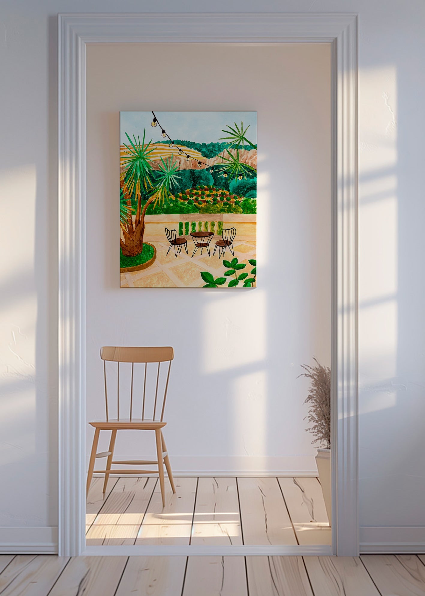 Plakat botaniczny: taras śródziemnomorski
