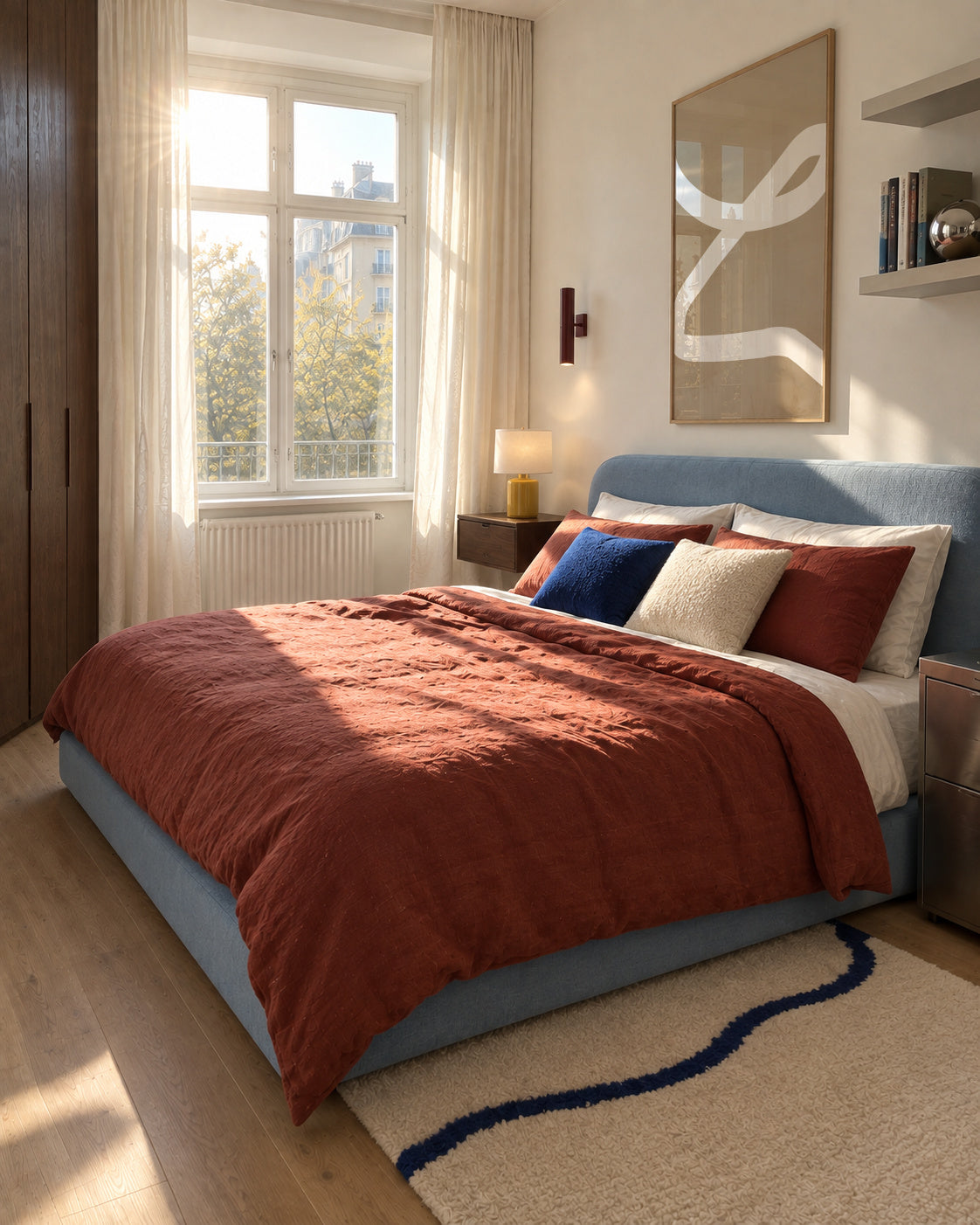 White Path - Framed poster in an interior