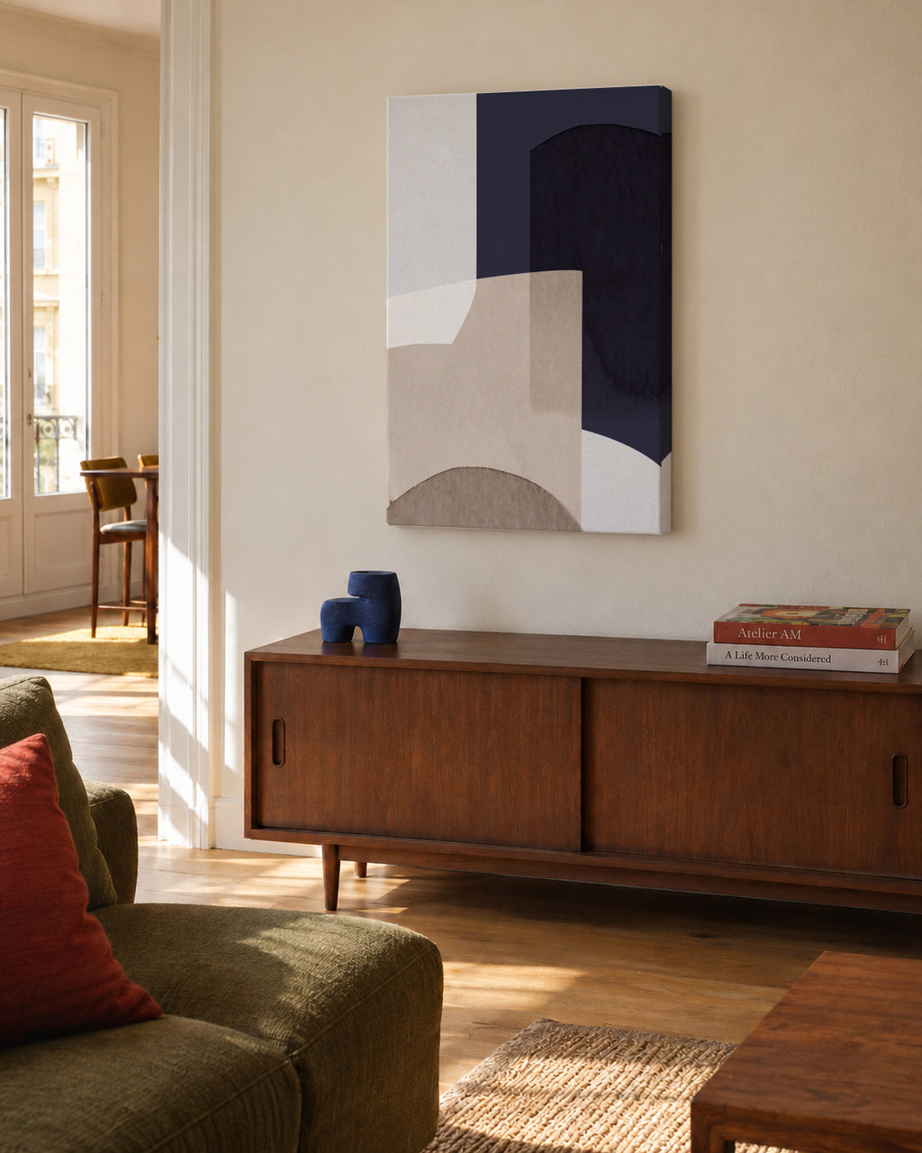 Abstract XII - Unframed canvas in an interior