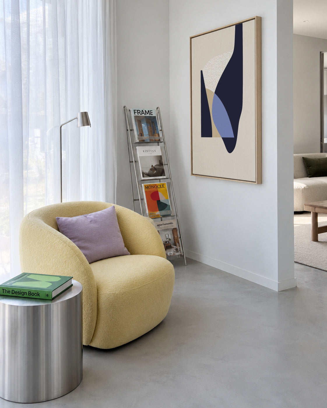 Form VII - Framed canvas in an interior