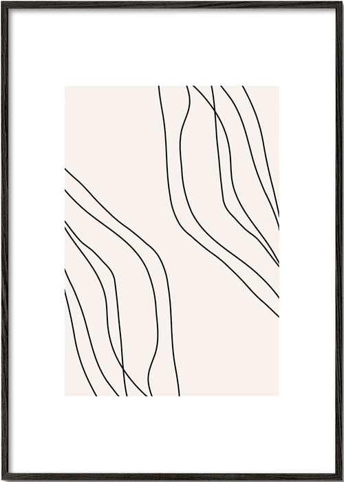 Minimalistyczny plakat z organicznymi liniami