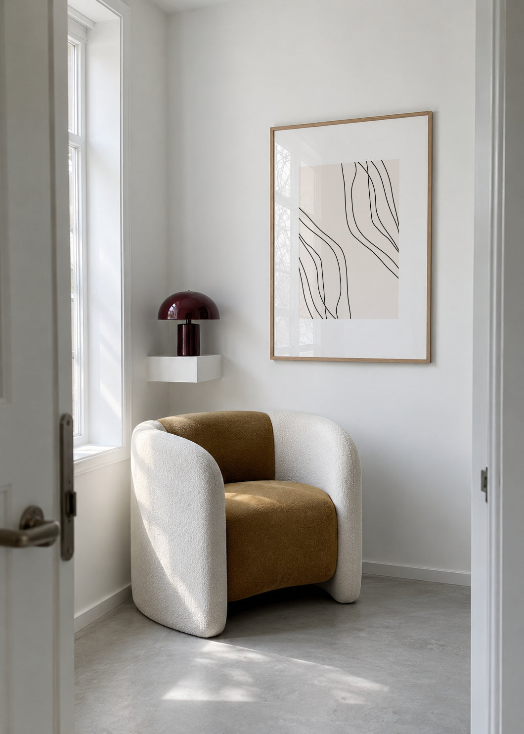 Bright Lines - Framed poster in an interior