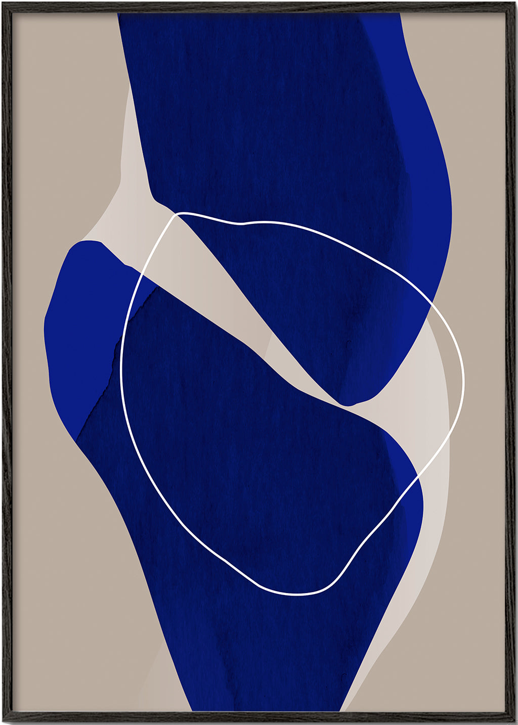 Obraz abstrakcyjny głęboki niebieski pionowy