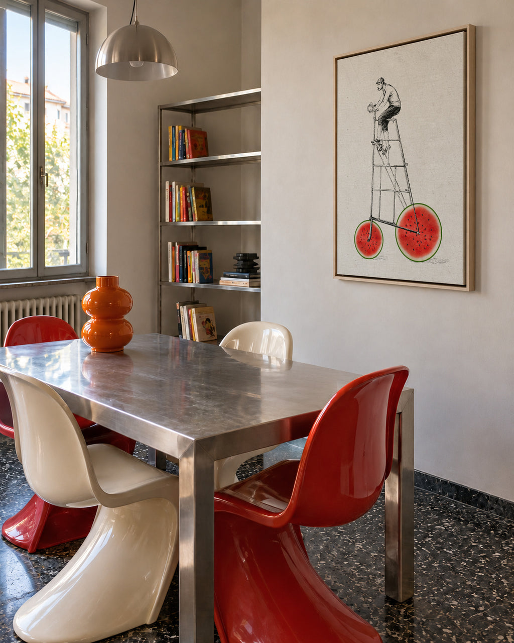 Melon bike - Framed canvas in an interior