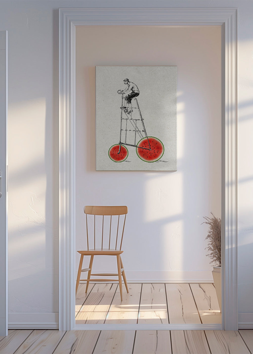 Sztuka do kuchni: rower z arbuza