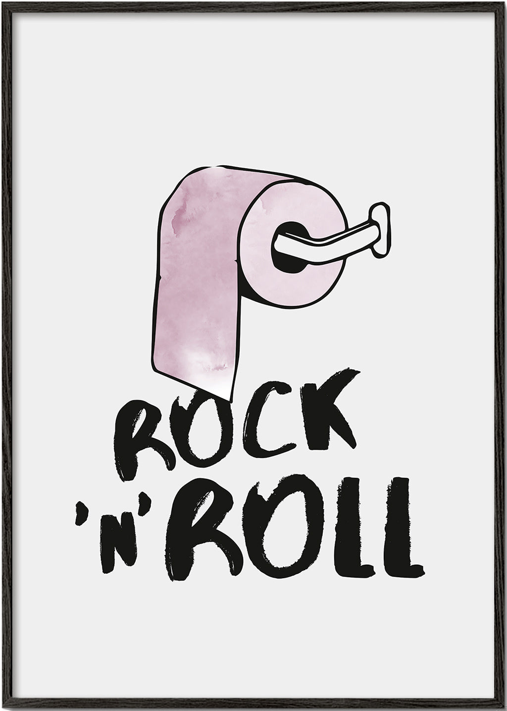 Ilustracja rock z różowym rolką papieru