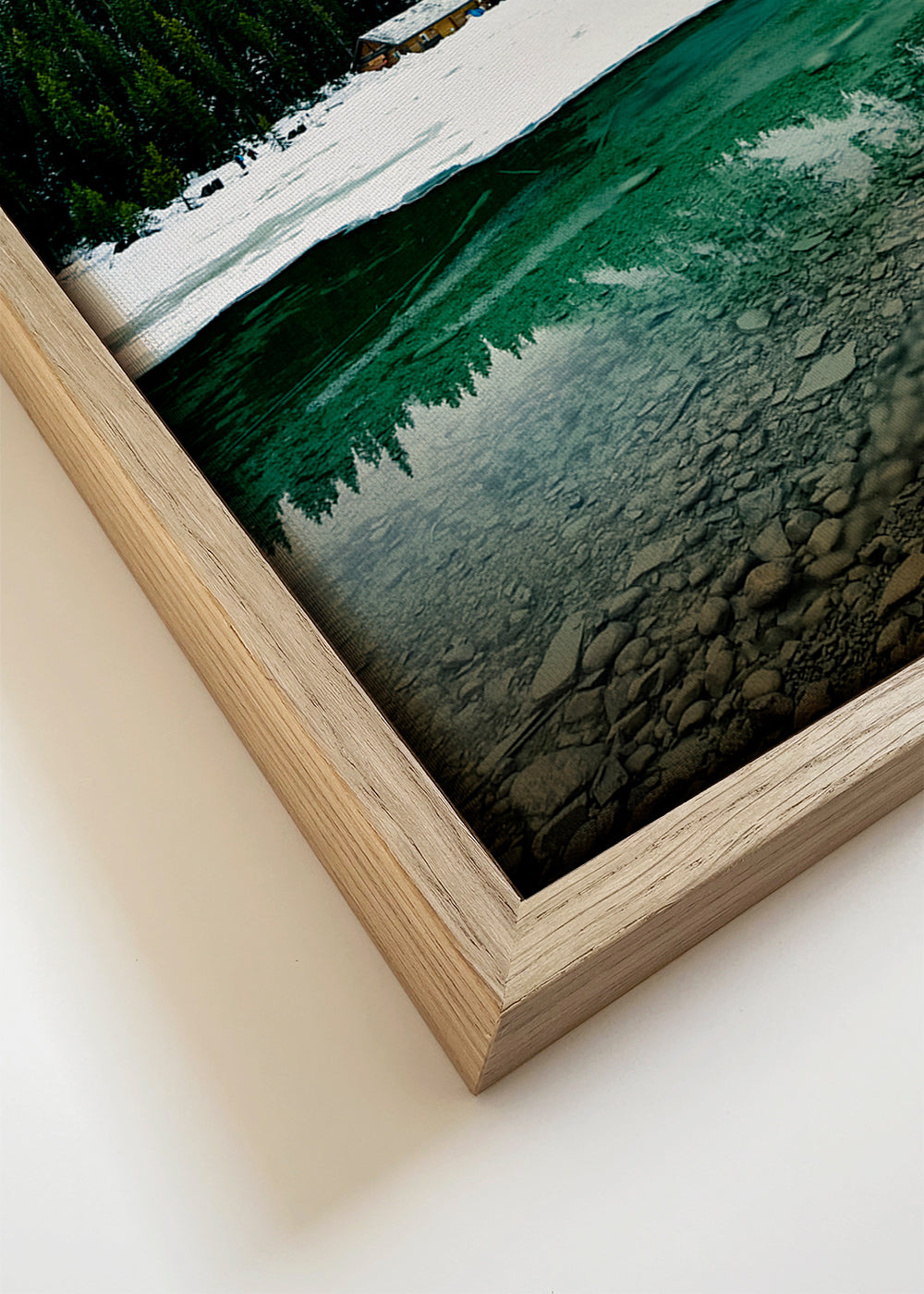 Obraz pejzażowy z jeziorem lodowcowym