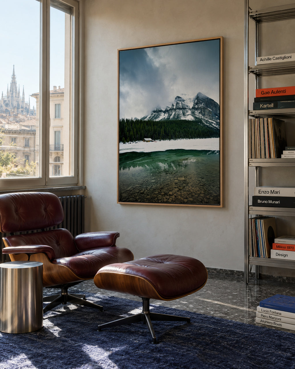 The Boathouse - Framed canvas in an interior