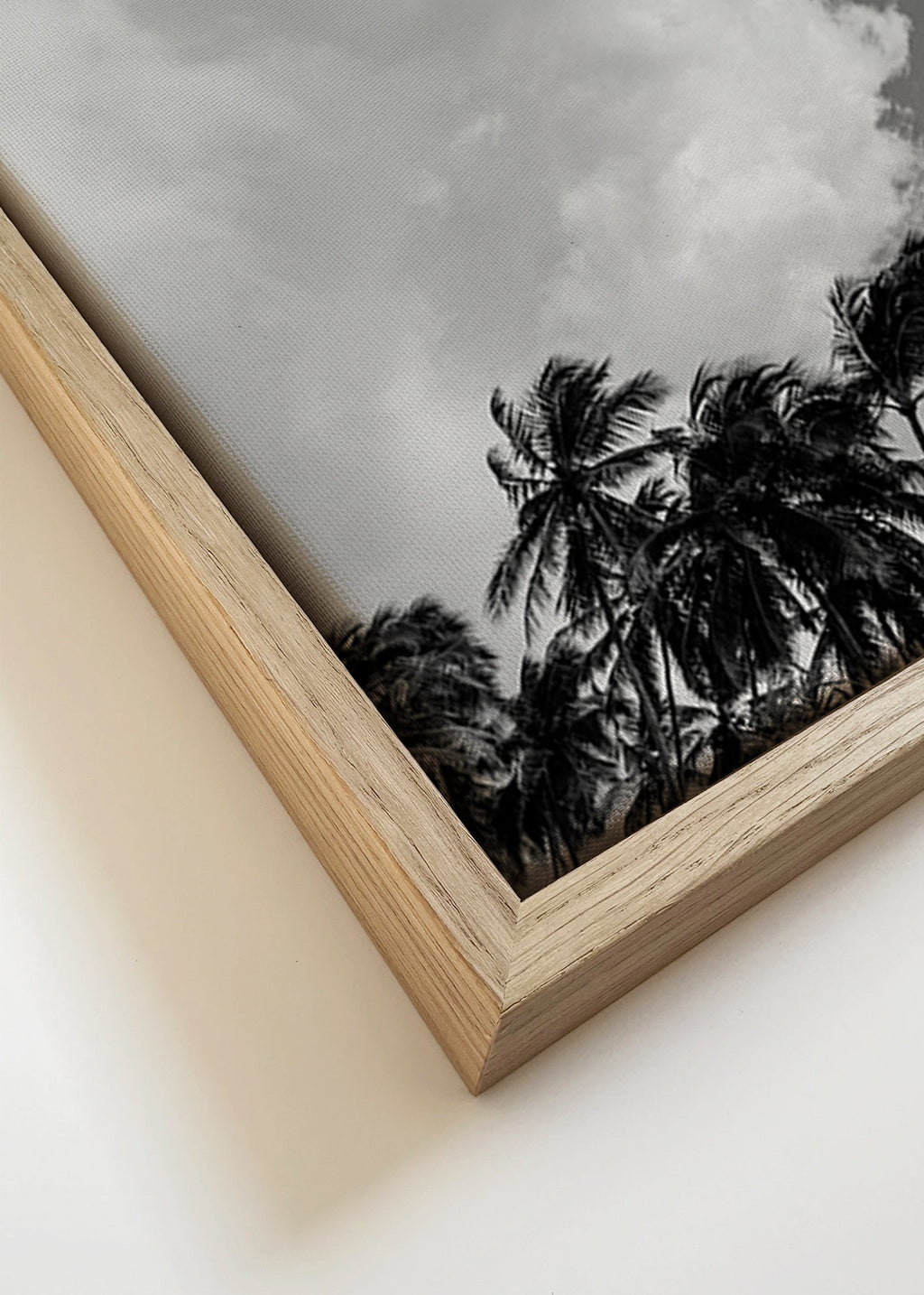 Sztuka krajobrazu z palmami i dramatycznym niebem – Canvas detail