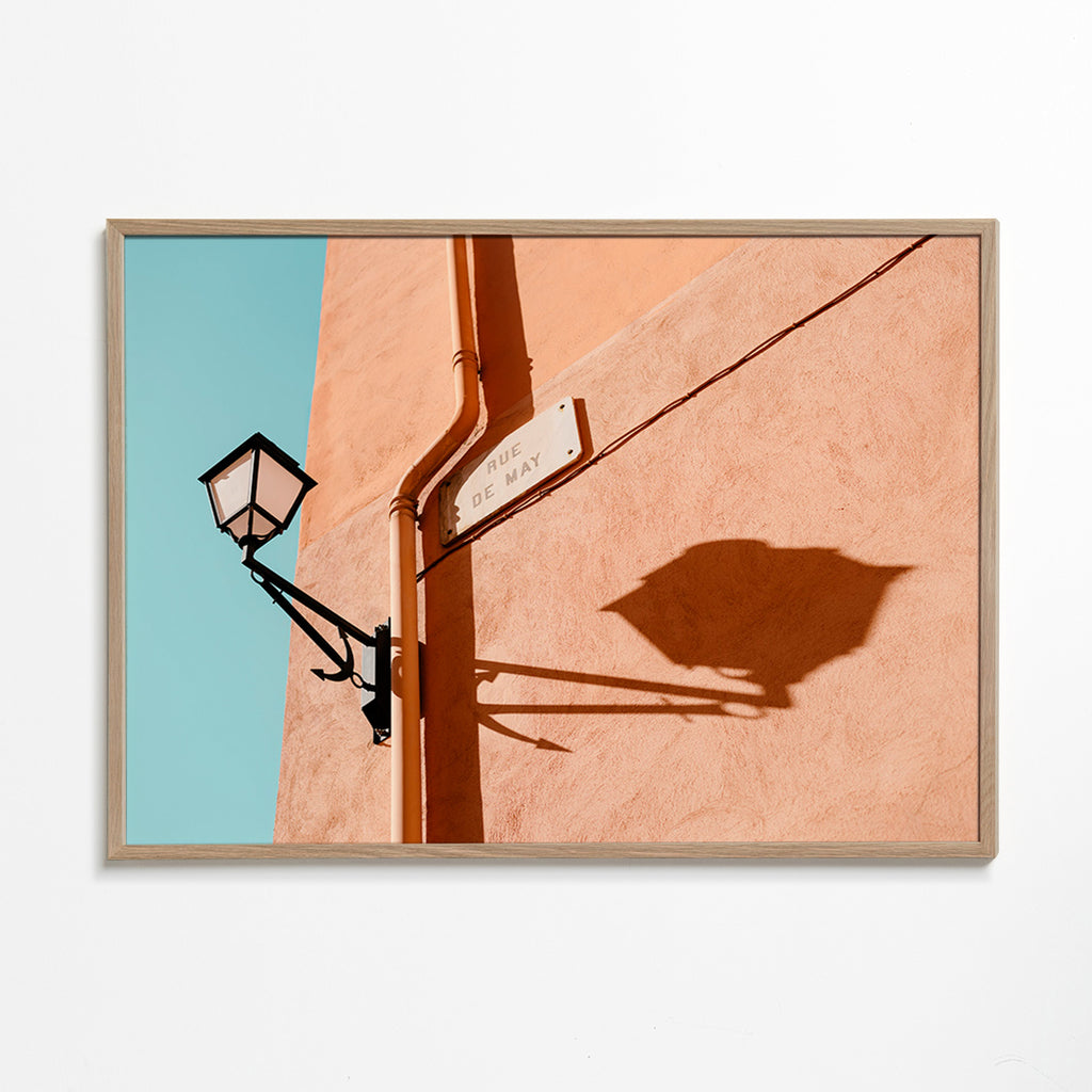 Sztuka do kuchni Rue de May latarnia i cień – Oak Frame