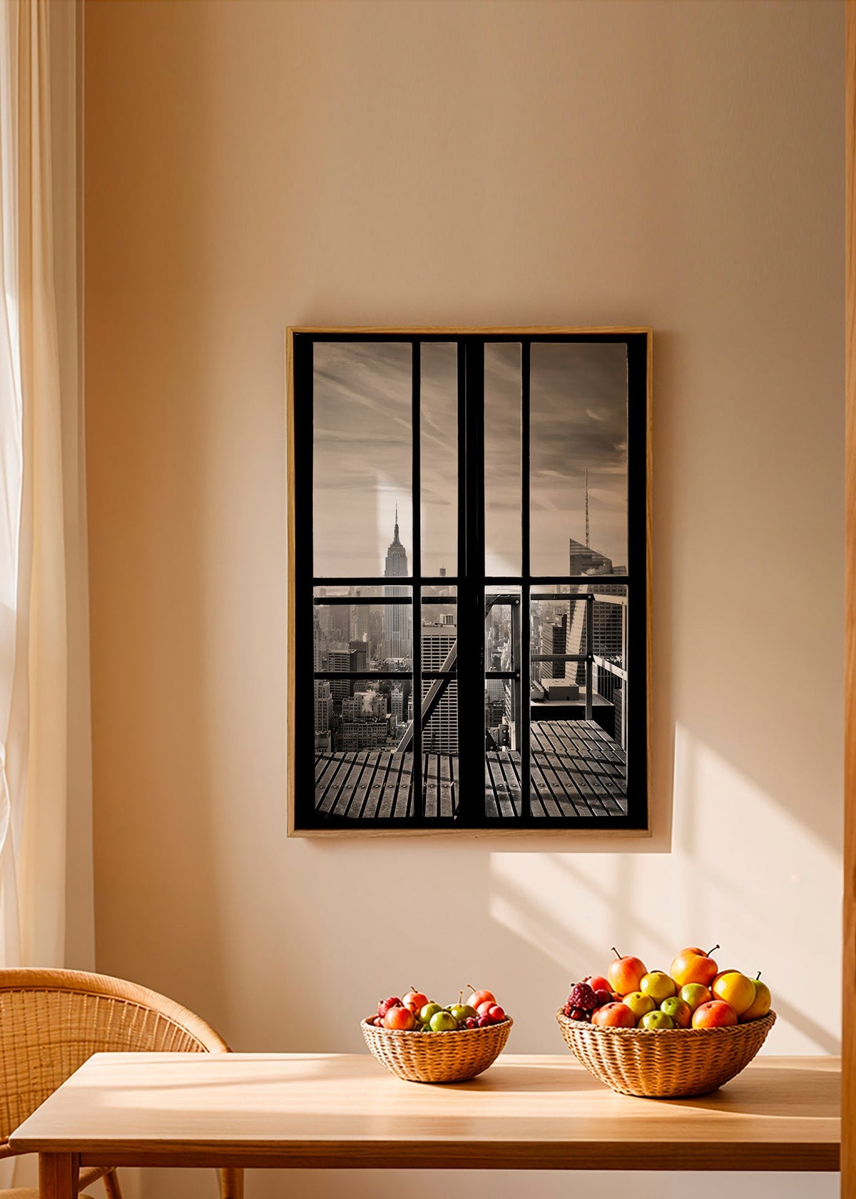 Obraz miasta widziany przez okno – Canvas1