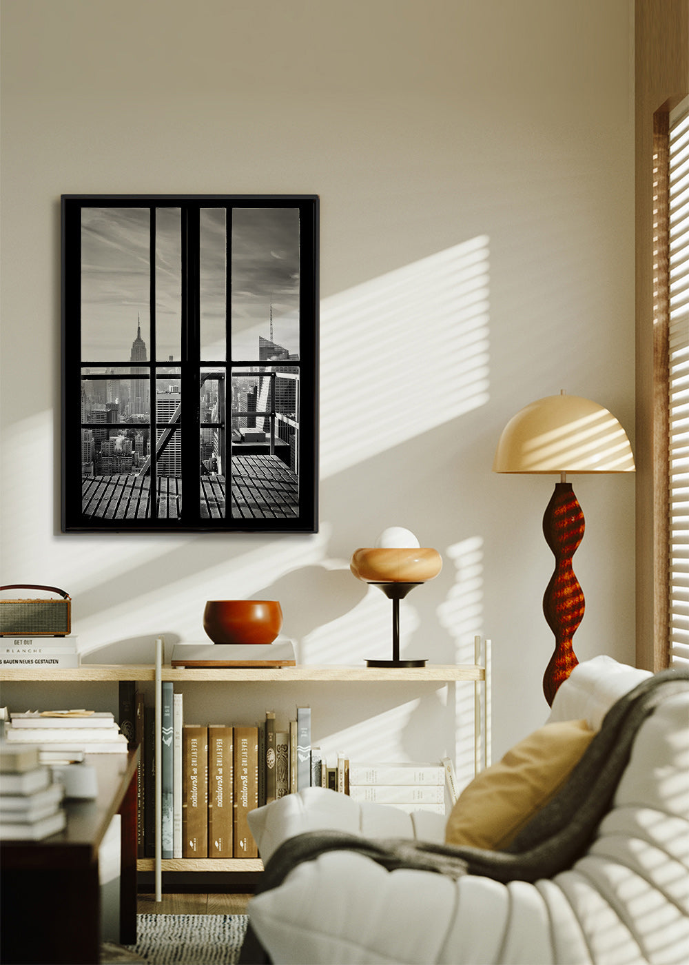 Obraz miasta widziany przez okno – Canvas2