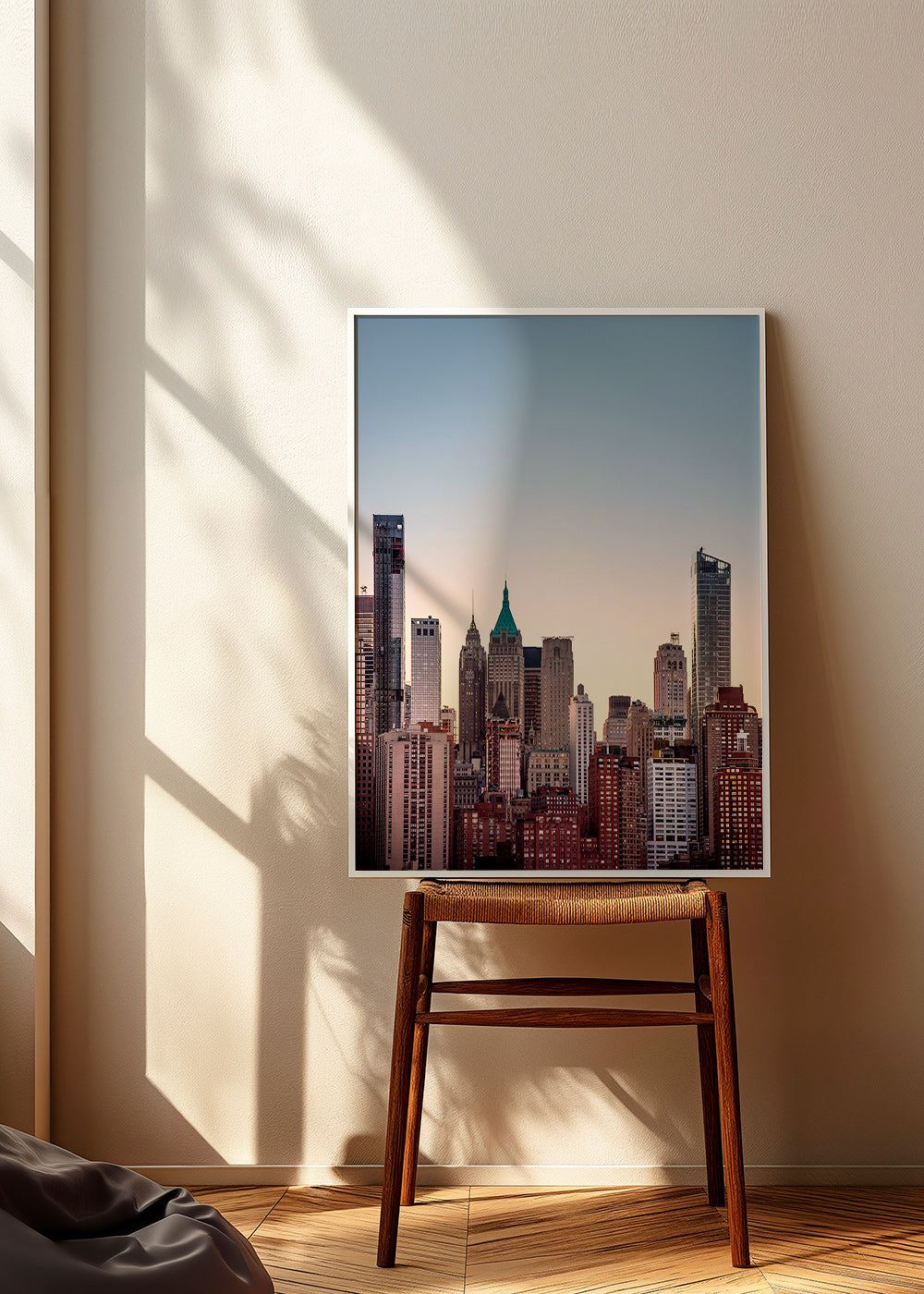 Plakat miasta ze skyline o zmierzchu – Product3